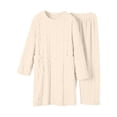 thumbnail image 2 of Naotn Women's Flannel 2 Piece Pajama Set Winter Warm Fleece Pullover Sleepdress & Pants Comfy Soft Loungewear Set, 2 of 9