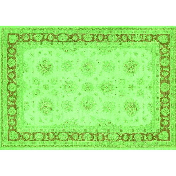 Ahgly Company Indoor Rectangle Persian Green Traditional Area Rugs, 7' x 9'