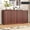 Walnut, variant on Fluted Sideboard Buffet Cabinet with Storage,59" Modern Credenza Wood Accent Cabinet Media Console Cabinet with Adjustable Shelves & Charging Station for Living Room Entryway(Black)