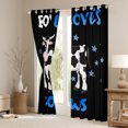 thumbnail image 3 of Castle Fairy Farmhouse Animal Cows Curtains Pack Of 2 (42X84 Each) for Teens,Starry Sky Curtains Blackout,Rustic Lodge Bedroom Curtains,Lightweight Room Decor, 3 of 6