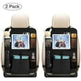 thumbnail image 1 of Car Backrest Protection, 2 Pieces Car Back Seat Organizer For Children, Large Pockets And Ipad/Tablet Compartment, Waterproof Car Seat Protector, Kick Mat Protection For Car Seat, 1 of 5