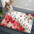 thumbnail image 3 of Valentine Love Heart Entryway Rug 2'x3'&nbsp; Non Slip Front Door Mats, Red Eucalyptus Leaf Botanical Entrance Rugs Indoor Outdoor Carpet, Washable Floor Mats Small Area Rug for Bedroom Kitchen, 3 of 8