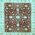 thumbnail image 1 of Ahgly Company Indoor Square Abstract Light Blue Modern Area Rugs, 8' Square, 1 of 4