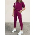 thumbnail image 2 of PRETTYGARDEN Women's Two Piece Lounge Sets Spring Summer Jogger Pants Vacation Outfits Travel Airplane Matching Clothes, 2 of 6