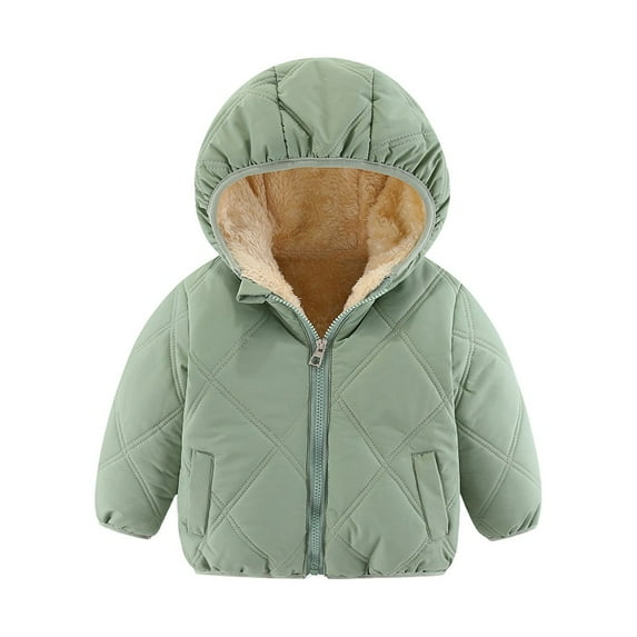 Infant Baby Boys Girls Winter Coats Toddler Kids Hoods Warm Padded Jacket 18M-6T