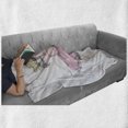 thumbnail image 6 of Ballerina Soft Flannel Fleece Throw Blanket, Curly Blonde Haired Dancer Girl Pencil Drawing in Muted Tones Funny Doodle, Cozy Plush for Indoor and Outdoor Use, 50" x 60", Multicolor, by Ambesonne, 6 of 6
