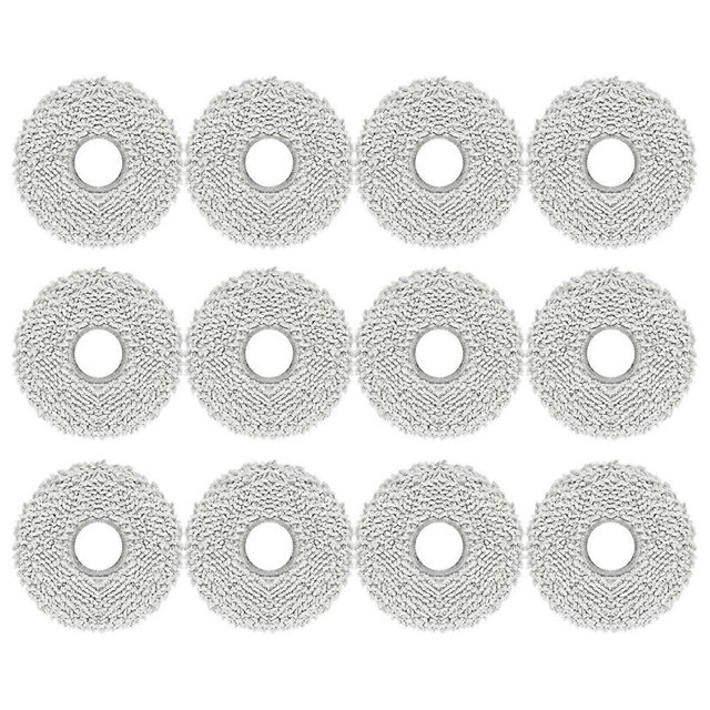 12 Pack Washable Mopping Pads for Dreame L10S /L10/ L20 / L30/ X30/ Ecovacs Deebot X2 Omni/ T20 Omni