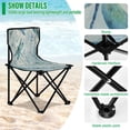 thumbnail image 4 of 600D Oxford Camping Chair Portable Foldable Chair Supports 220 lbs for Picnic, Fishing, Backpacking Delicate Dragonflies Pattern, 4 of 8