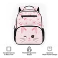 thumbnail image 6 of Uorisanigo Pink Cat Paw Print School Backpack for Girls Large Capacity, Lightweight Elementary Daypack with Side Water Bottle Pocket, Perfect for Preschool Camping, 6 of 7