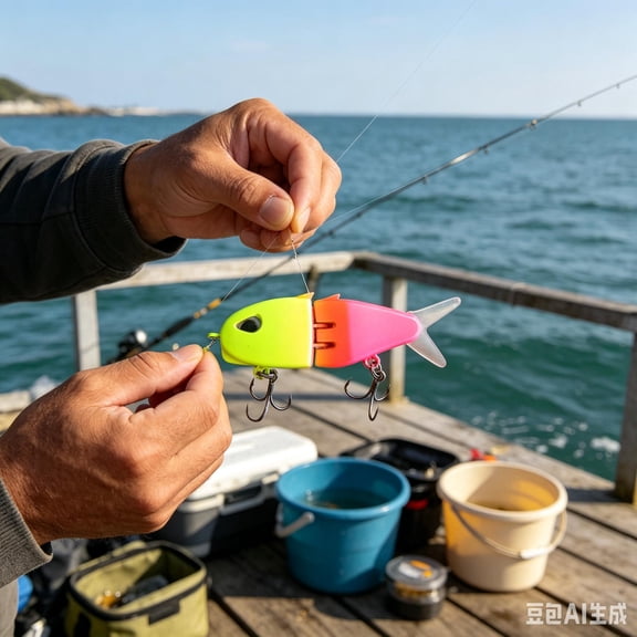 Multi-Jointed Swimbait Fishing Lure, Realistic Hard Bait with Hooks for Bass & Trout