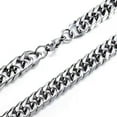 thumbnail image 3 of EOEMY High Polished 7-13mm Silver Stainless Steel Double Curb Chain Necklace For Mens-13mm-24Inch Or 61Cm-Silver, 3 of 7