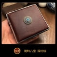 thumbnail image 6 of NP18 cowhide cigarette case thick cigarette side-turned ultra-thin cowhide hand-made first layer classic men's retro 20-pack gift,SKU00339-05黄棕双色油蜡克罗心, 6 of 13