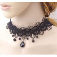 thumbnail image 1 of Collar de encaje gótico, cadena de clavícula, gargantilla femenina, collar sencillo, accesorios punk negros, collar, banda para el cuello, 1 of 6