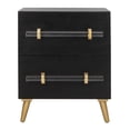 thumbnail image 4 of SAFAVIEH Sienne 2-Drawer Modern Contemporary Nightstand, Black, 4 of 9