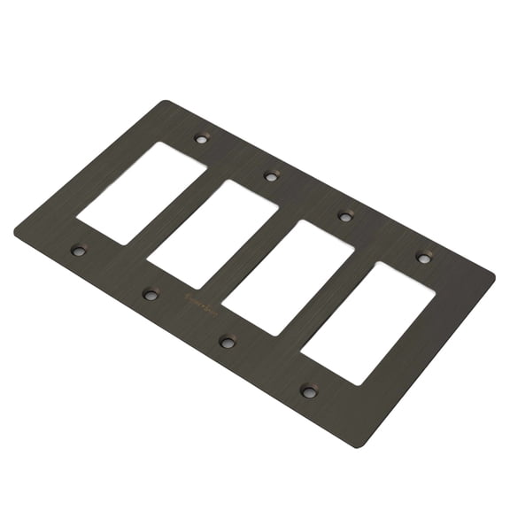 Buster Punch NPL-09306 Wall Plates Quadruple Rocker Switch Outlet - Bronze