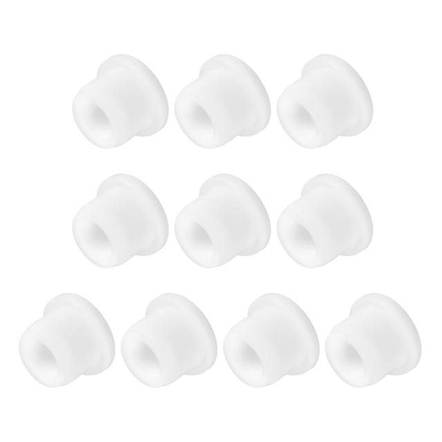 10 PCS Tapón de Reemplazo de Silicona para Sal, Tapón Hueco Reutilizable de 3/5 pulgadas para Botellas de Sal, Blanco