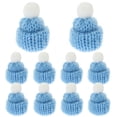 thumbnail image 1 of 10 gorros navideños pequeños de punto, estilo Papá Noel, ideales para fiestas y como accesorios hechos a mano (azul oscuro)., 1 of 8