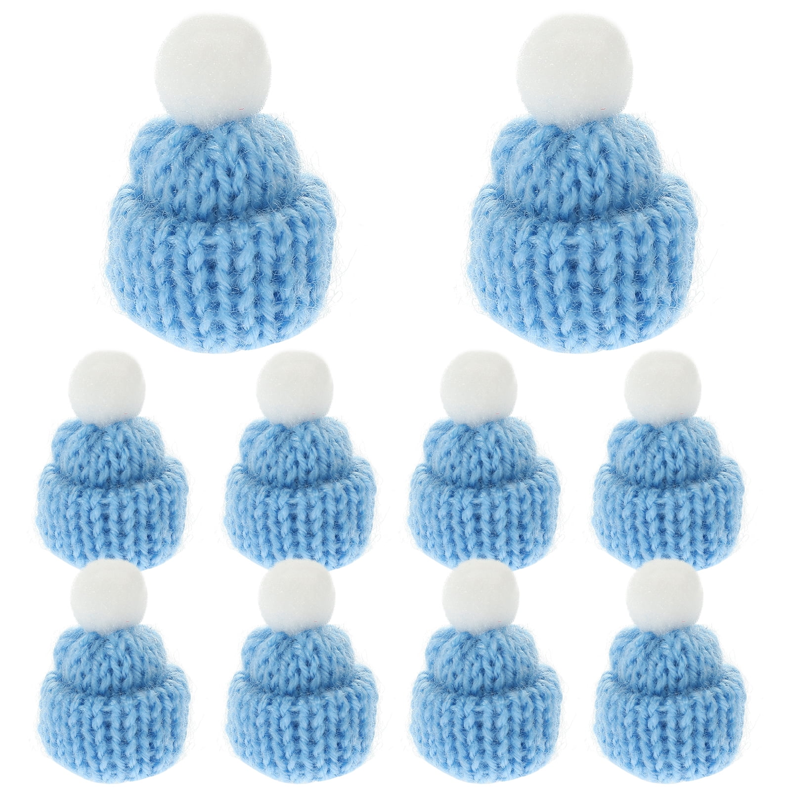 20 Pcs Mini Christmas Knit Hats Woolen Doll Hats for Ornaments, Jewelry Making, Crafts, Holiday Tree Decorations