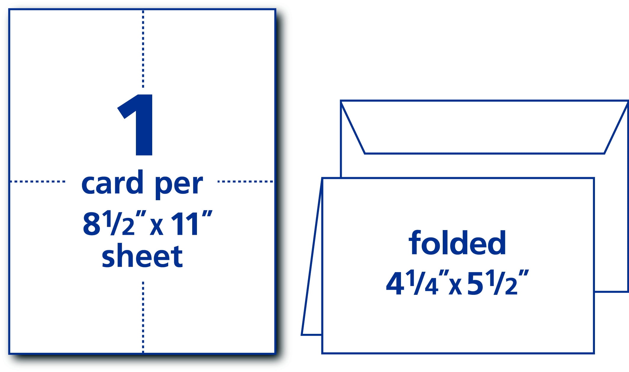 Avery Quarter-Fold Greeting Cards, Matte, 2222-2222/2222" x 2222-2222/22", 222 For Quarter Fold Card Template