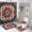 Bohemian Dream Tapestry 1, variant on Bathroom Rugs Sets 4 Piece with Shower Curtain, Botanical Illustration Pattern Printed on Bath Room Accessories Sets, Great for Master Bath Beach House Modern Home, 72 x 72 inches