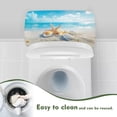 thumbnail image 4 of Renewold Starfish Shell Beach Printed Toilet Tank Lid Covers Stretchable, Non-Slip Washable Toilet Dust Cover for Home Bathroom Decoration Accessories, 4 of 6