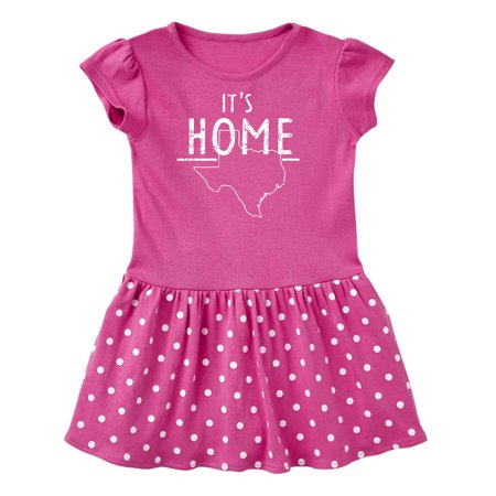

Inktastic Its Home- State of Texas Outline Distressed Text Gift Toddler Girl Dress