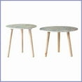 thumbnail image 2 of Two-Piece Nature-Inspired MDF Coffee Table Set – Painted Cherry Blossom Tops, 3-Leg Design for Living Room/Bedroom, 2 of 5