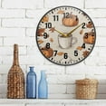 thumbnail image 3 of Yayeee Wall Clock Battery Operated 9.5" Silent Non-Ticking for Living Room, Fall Pumpkin Pattern, 3 of 8