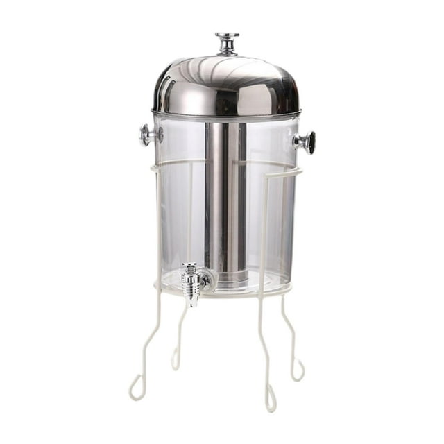 Dispensador de jugo comercial de 8L con soporte de acero inoxidable multipropósito y dispensador de bebidas frías acrílicas para fiestas caseras Soporte