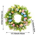 thumbnail image 3 of 17.71" Faux Eucalyptus and Mini Egg Easter Garland, Realistic Greenery with Pastel Foam Eggs for Spring Mantel and Table Decoration, Flexible Silk Leaf Holiday Vine, 3 of 9