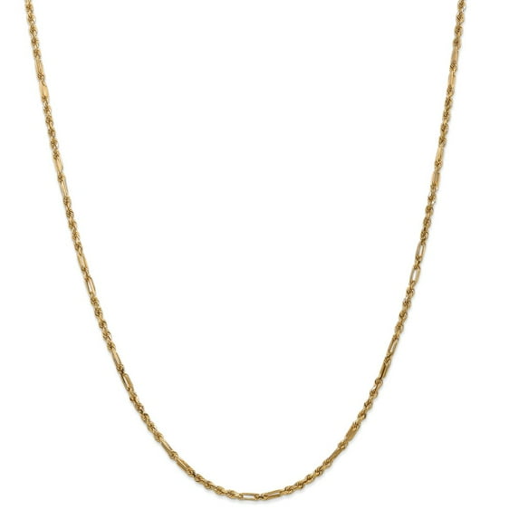 Solid 14K 2.5mm Milano Rope Chain Bracelet / Anklet
