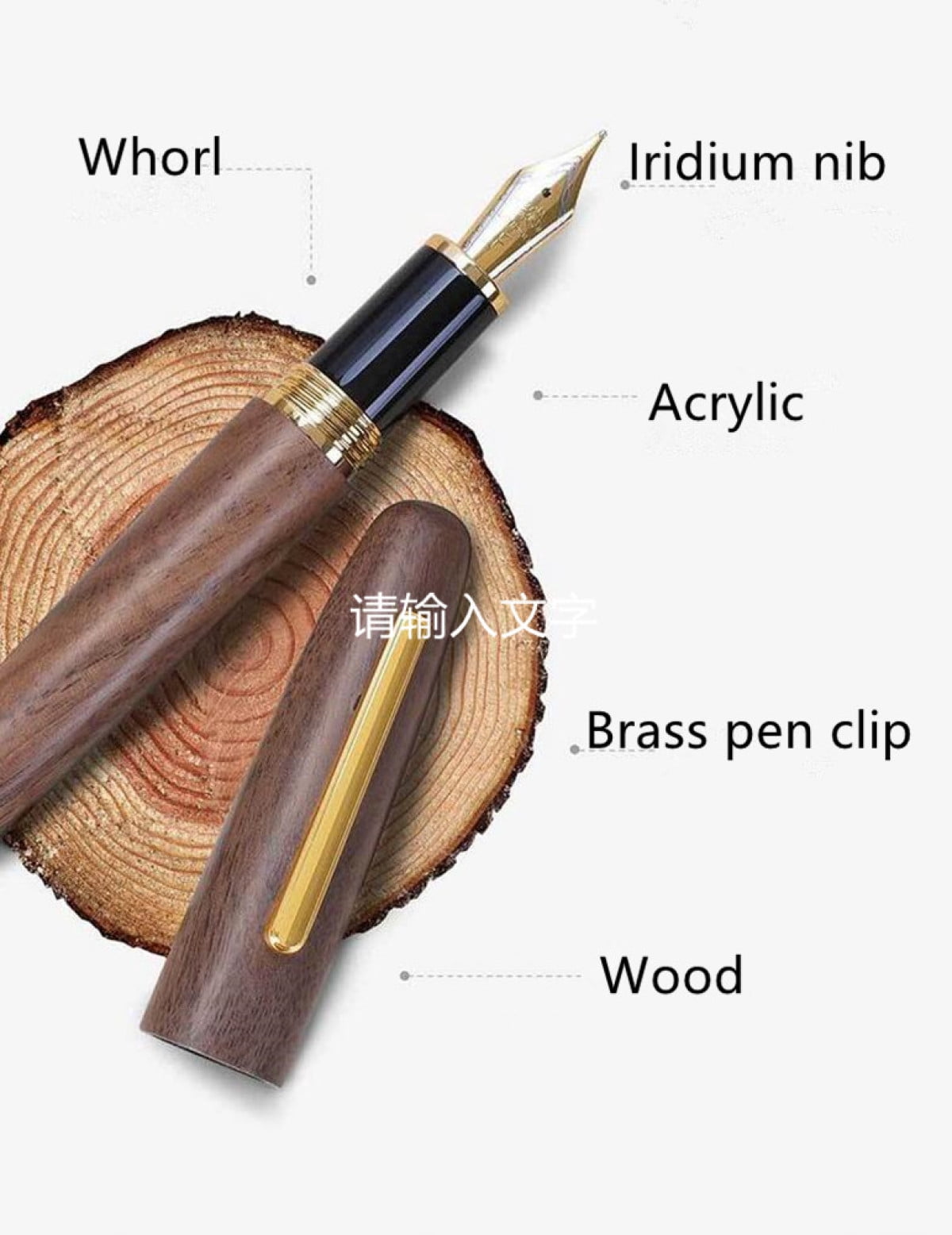 1 x Fountain Pen,  0.5mm Iridium Fine(F) Nib Writing Gift Business Graduation
