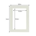 thumbnail image 3 of Grey Acid Free 20x24 Picture Frame Mats with White Core Bevel Cut for 16x20 Pictures - Fits 20x24, 3 of 3