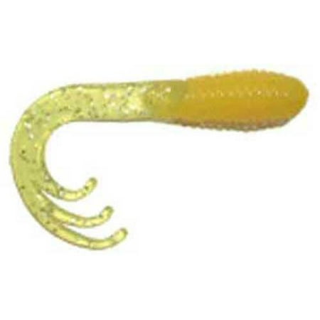 Chartreuse Shiner - BIG BITE BAITS, INC. Big Bite Triple Tip Grub 2' 10ct Yellow Chartreuse.Shiner TTG216