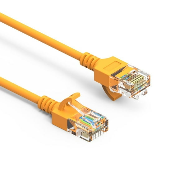 SF Cable Cat6A UTP Slim Ethernet Cable, 30 feet - Yellow