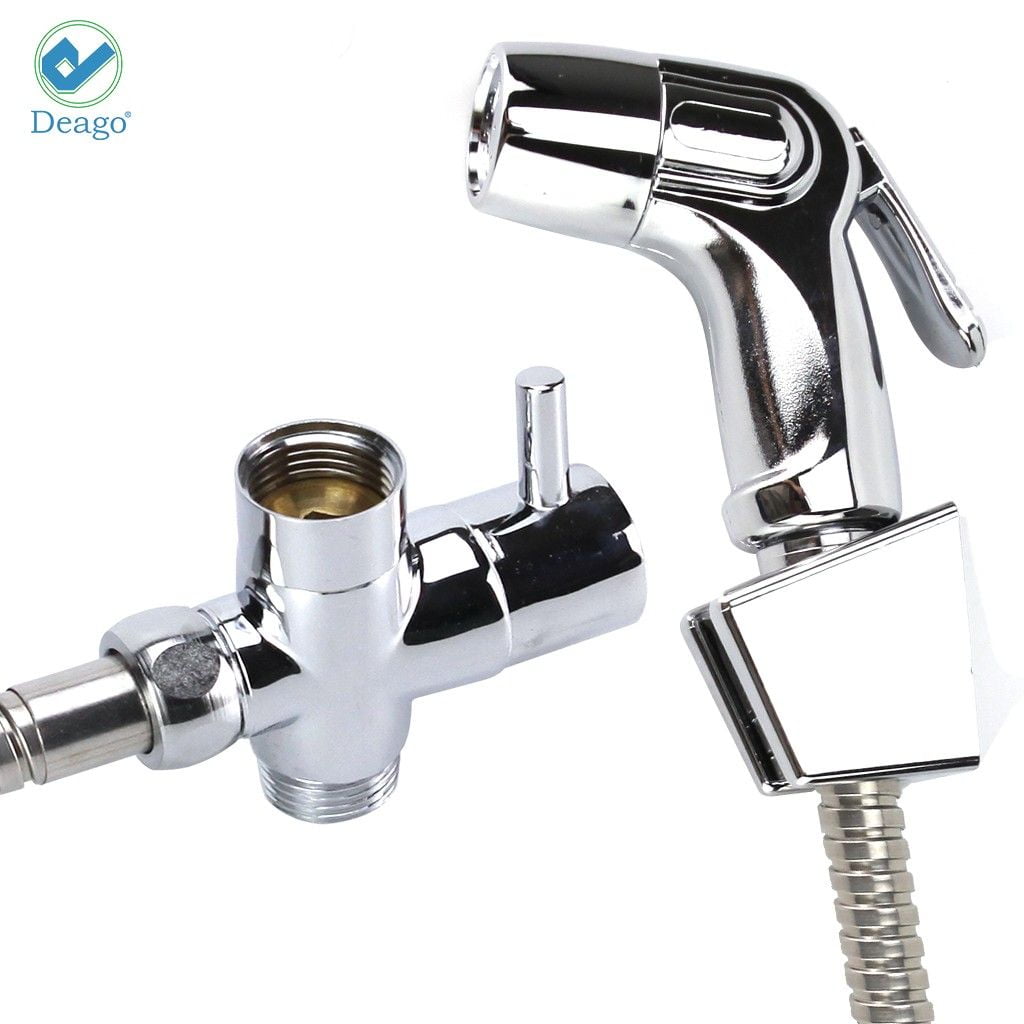 Deago Handheld Bidet Toilet Sprayer, Stainless Steel Bathroom Bidet Sprayer Set with 7/8" Valve T-Adapter , Baby Cloth Diaper Sprayer