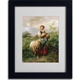 thumbnail image 2 of Trademark Fine Art "The Shepherdess 1866" Canvas Art by Johann Hofner, Black Frame, 2 of 3