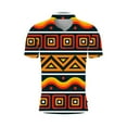 KTJTDRVH Polo Shirts For Men African Traditional Pattern Print Shirt