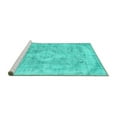 thumbnail image 2 of Ahgly Company Machine Washable Indoor Round Persian Turquoise Blue Traditional Area Rugs, 4' Round, 2 of 4