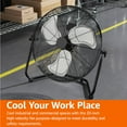 thumbnail image 6 of 20" High Velocity Industrial Cooling Floor Fan with 3 Speeds, Tilt Head, ETL-Listed Safety Compliance, Metal Housing and Blades, for Commercial Space/Garage/Gym, 125W, Black, 6 of 6