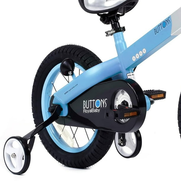 RoyalBaby Buttons 14 Kids Bike with Training Wheels Coaster Brake Blue Walmart