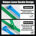 thumbnail image 4 of 100PCS Buckle Self-Locking Premium Nylon Cable Wire Ties,8 X 200mm Adjustable Reusable Nylon Strap with Buckle, 4 of 6