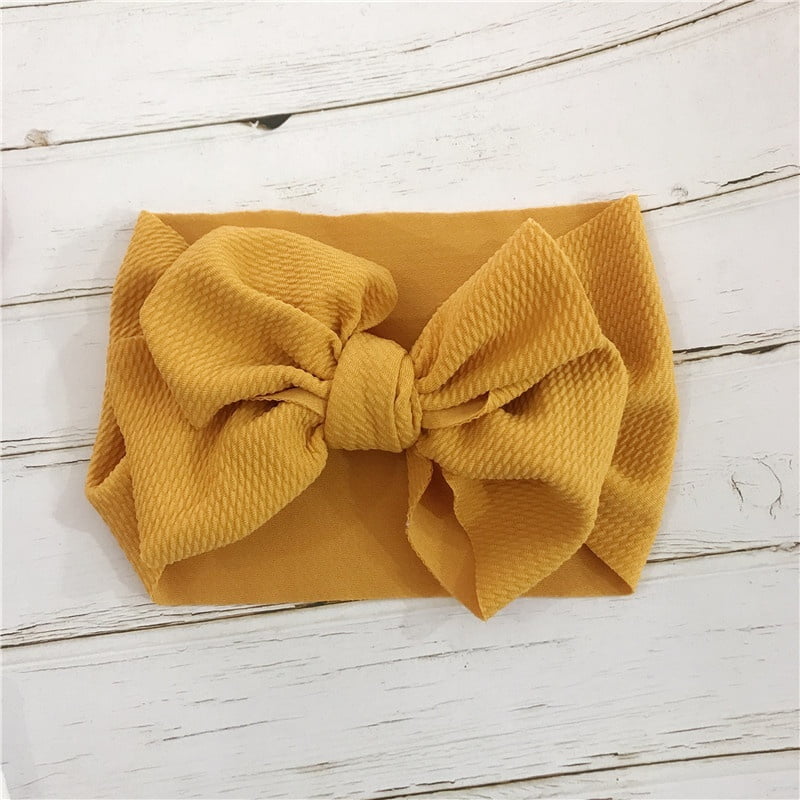 Details about   Kids Baby Girls Toddler Bow Hair band Headband Stretch Turban Knot Head Wrap*3Pc