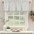 thumbnail image 2 of Sage Green Striped Curtain Valances for Windows, Kitchen Valance Window Treatments Panel 2 Pack, Sage Green White Stripes Farmhouse Rod Pocket Short Curtains for Bathroom Bedroom 54 x 18 Inch, 2 of 8
