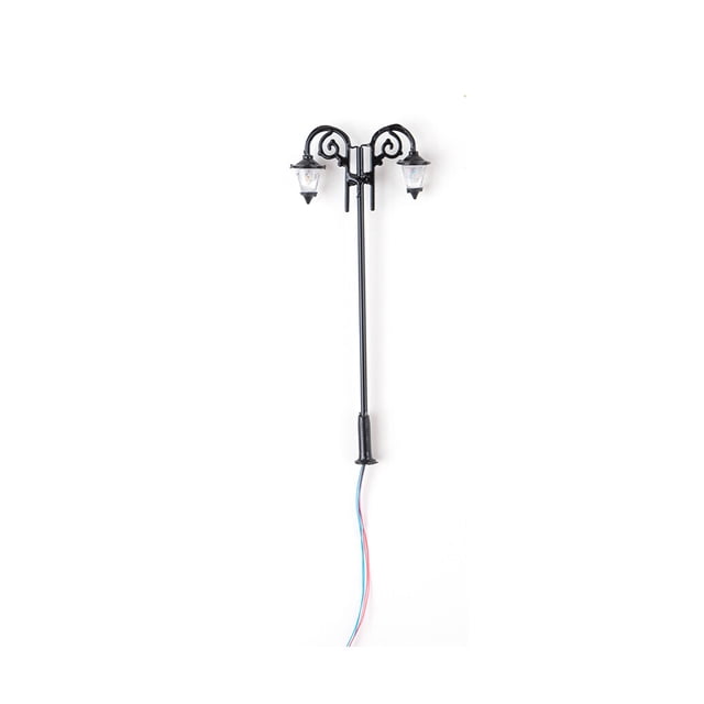 Modelo de lámpara de calle Bearachild 1:87 LED Retro bajo voltaje Negro luz blanca