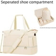 thumbnail image 5 of SikaFu Women Gym Bag with Separation for Wet and Dry, Shoe Storage, Waterproof Travel Duffle Bag for Gym, Swimming, Yoga, Sports (Beige), 5 of 7