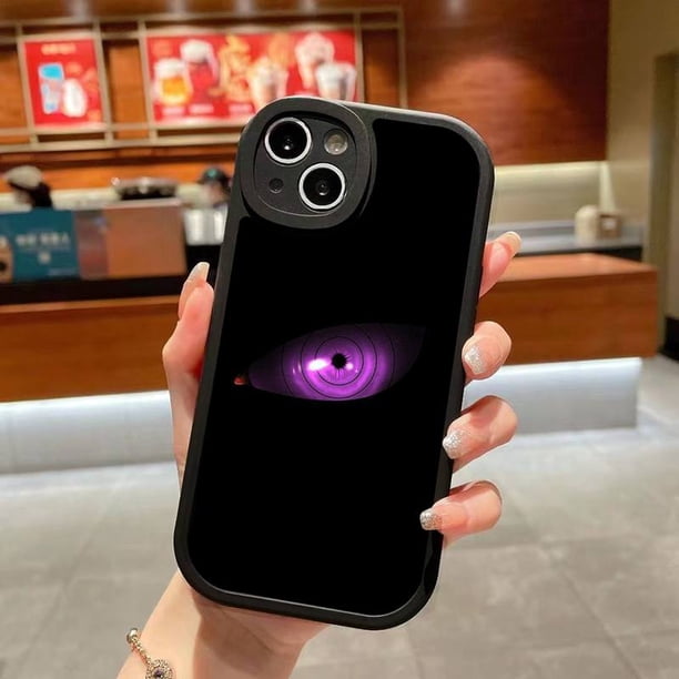Naruto Itachi Uchiha Sasuke Kakashi Eyes Phone Case For iPhone 14 Plus 13 12 11 Pro Max Mini X XS XR Soft Silicone Black CoverFor iphone 11 Pro Gao Jinjia LED