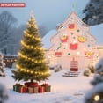 thumbnail image 4 of Metal Hanging Christmas Tree Wind Decorations - Festive Garden Spinners with Layered Design Stars & Holly for Yard Decor, 4 of 7