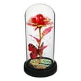 thumbnail image 1 of Lámpara de noche con forma de rosa y mariposa en cúpula de cristal, ideal como regalo de San Valentín, 1 of 7