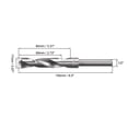 thumbnail image 3 of Uxcell 17mm Dia 1/2" Straight Shank High Speed Steel HSS Reduced Shank Drill Bit, 3 of 5